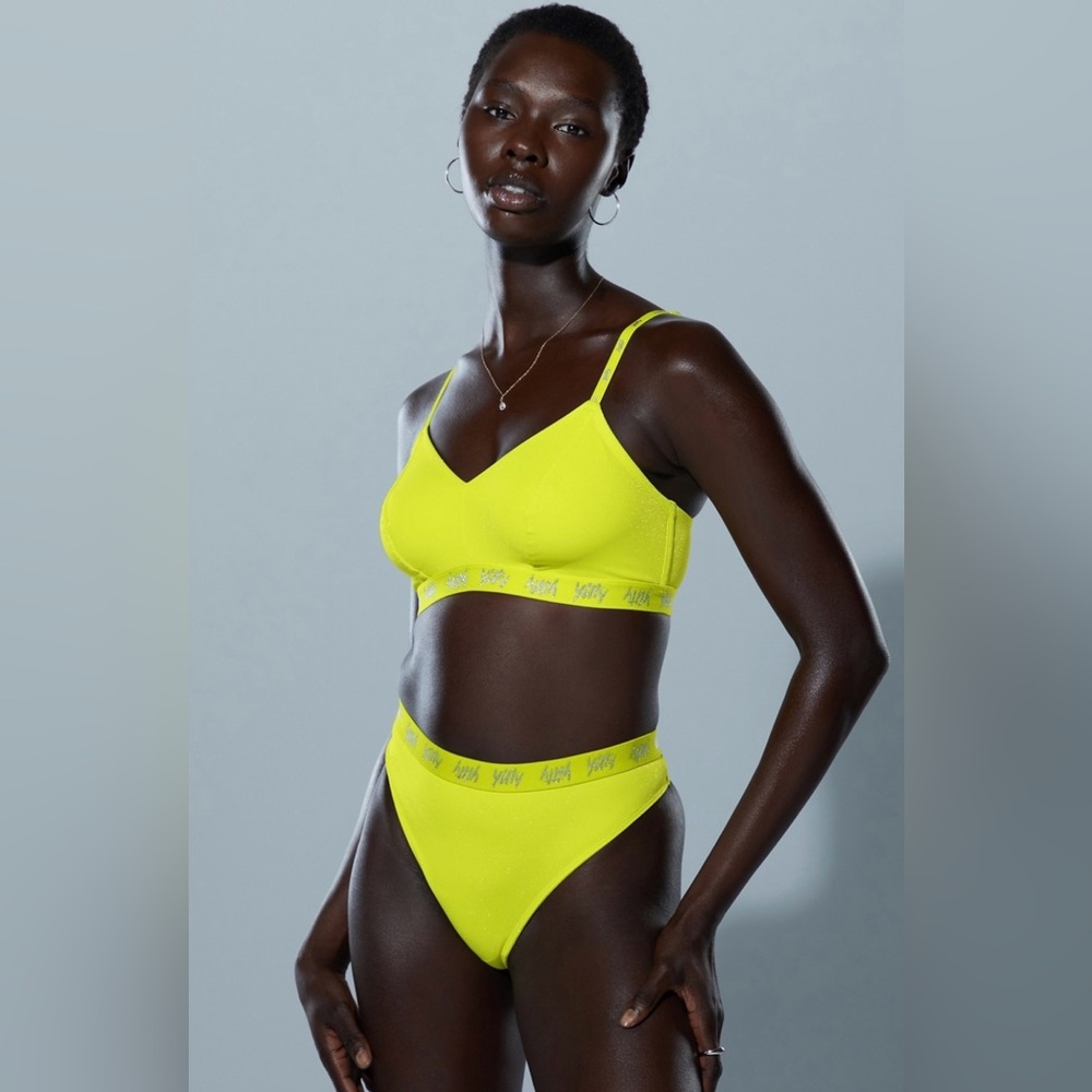 Yitty Women’s Bralette & Thong Set - Size XL - Neon Yellow - NWT